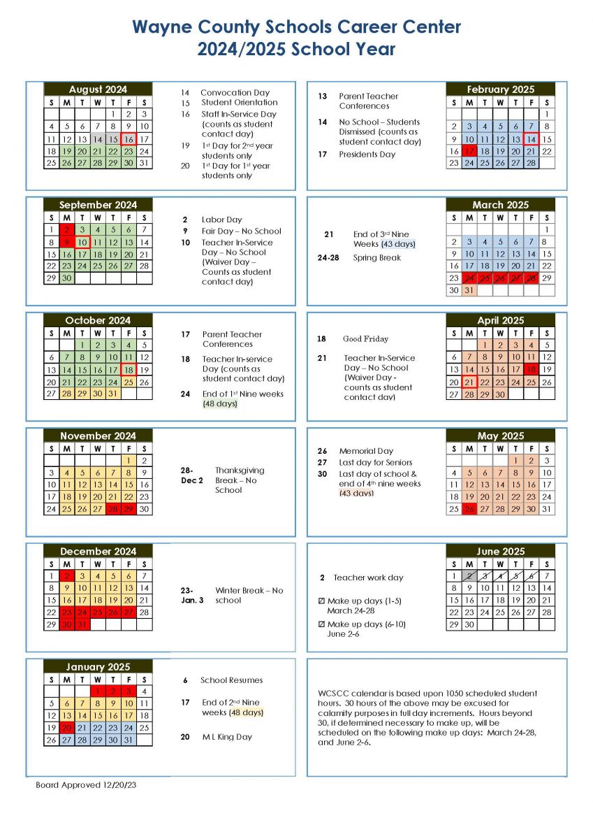 Wayne Schools Calendar 2025 Nerta Lucine